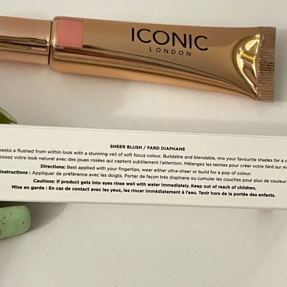 Iconic London BNIB Pink Rose Riot Get To Watercolor Sheer Cream Blush